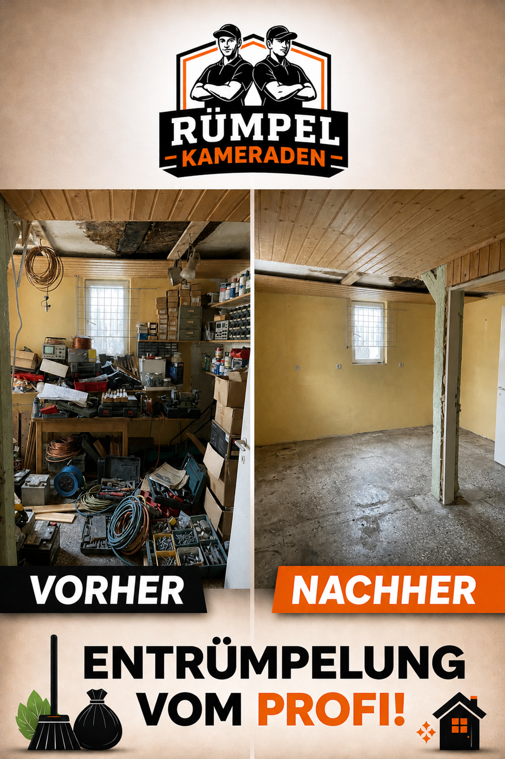 Vorher Nachher Wohnzimmer Entrümpelung – Rümpel Kameraden