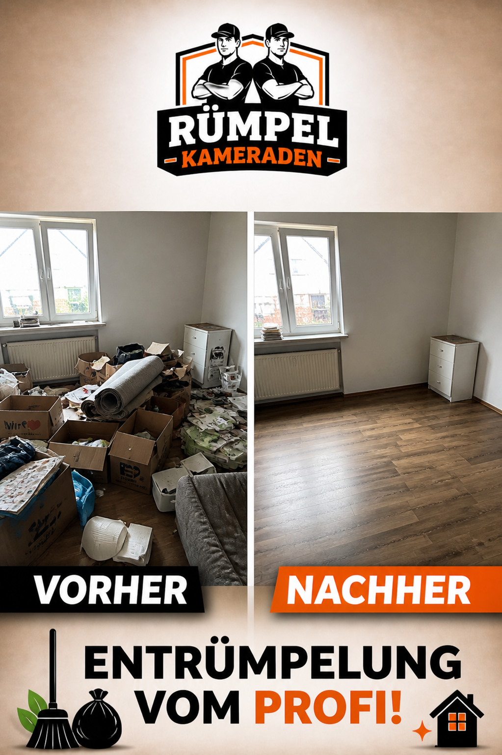 Vorher Nachher Dachboden Entrümpelung – Rümpel Kameraden