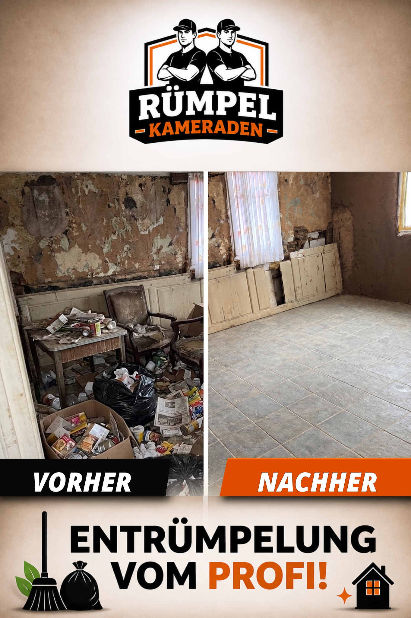 Vorher Nachher Entrümpelung Beispiel – Rümpel Kameraden