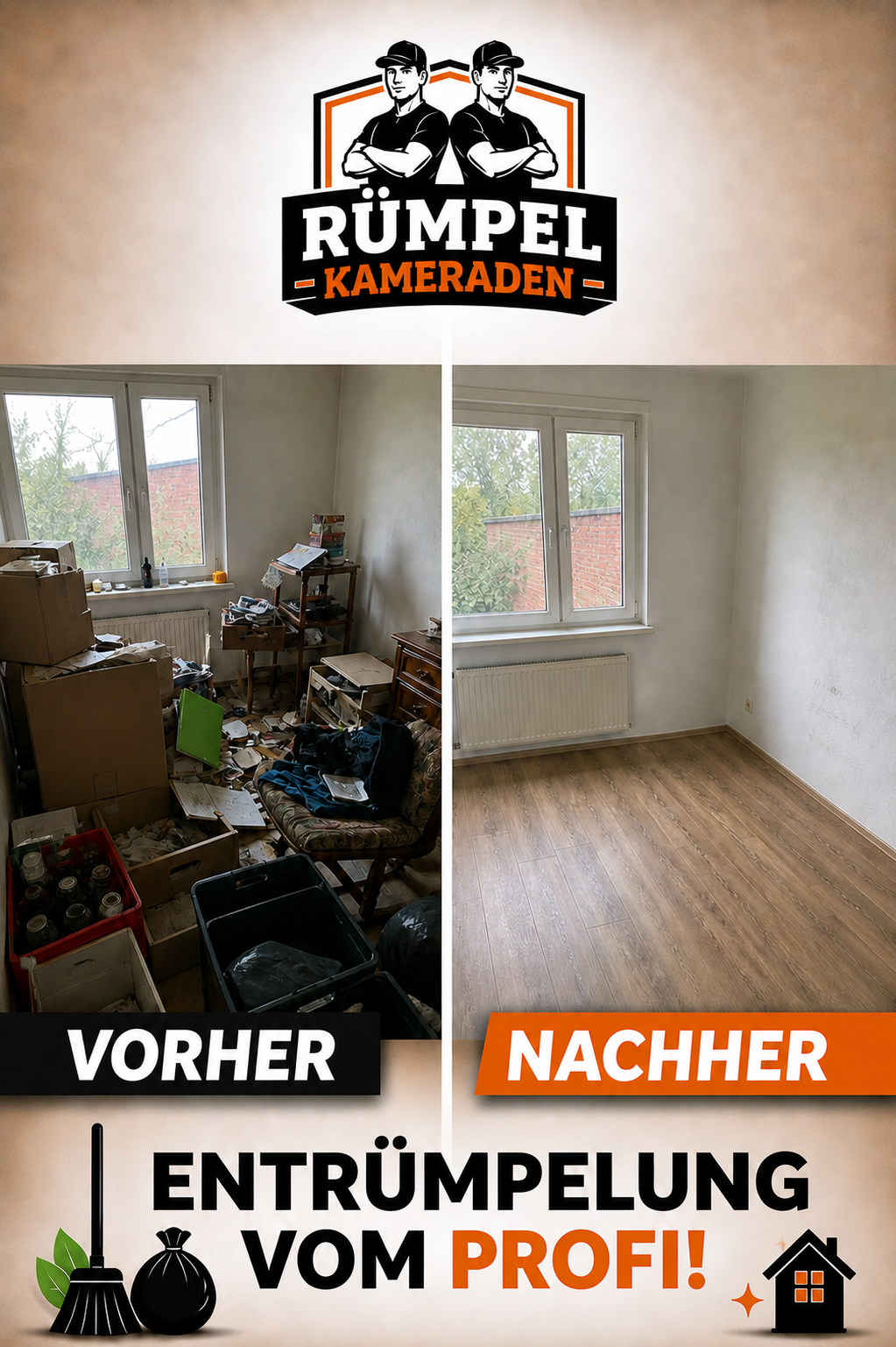 Vorher Nachher Entrümpelung Beispiel – Rümpel Kameraden